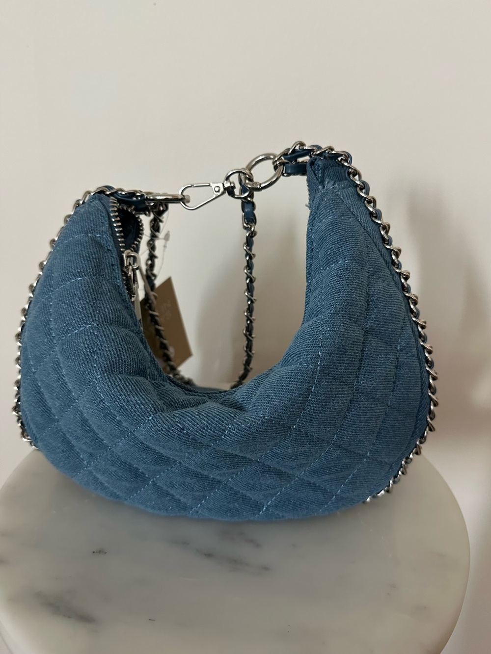 Denim mini bag